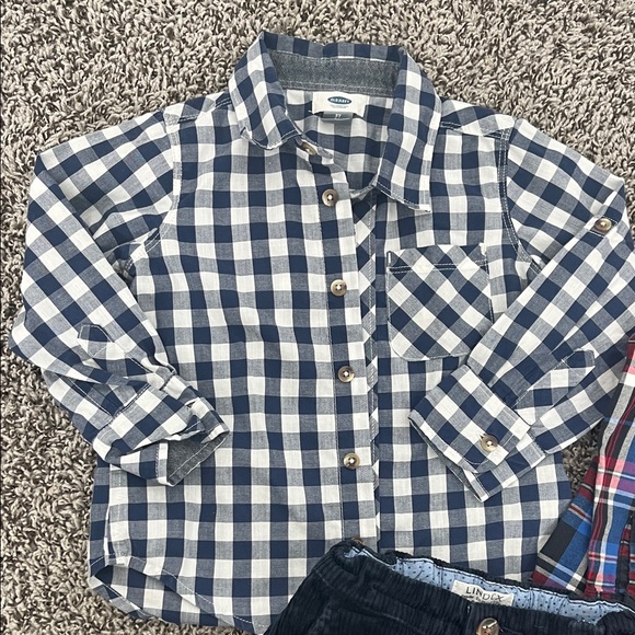 Bundle 3T Lindex Corduroy Pants and Two Long Sleeve Shirts Set - Picture 2 of 7